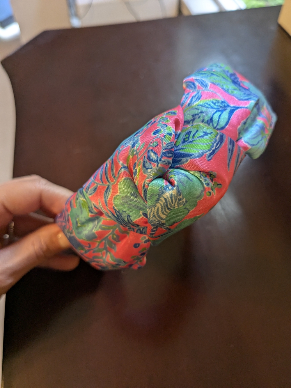 Lilly Pulitzer Pink & Blue Floral Knotted Headband - Picture 2 of 6